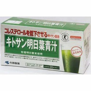 Kobayashi Pharmaceutical Chitosan Asoba Aojiru зелений сік японської селери і хітозан, 30 пакетів по 3 г. KOB1465 фото