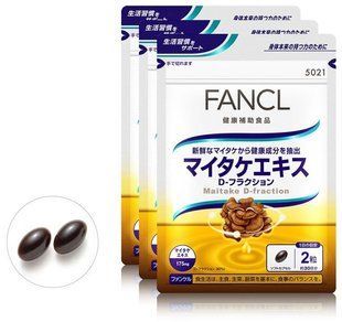 FANCL Maitake Extract Добавка з грибом Майтаке (D-фракція 30%), вітаміном С, 3 упаковки х 60 капсул FANCL6387 фото