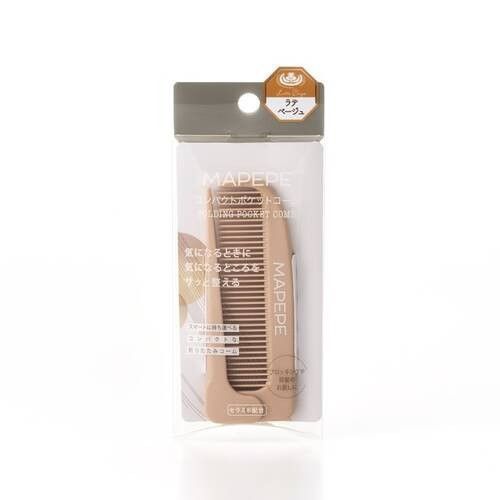 Shanti Mapepe Compact Pocket Comb Компактний кишеньковий гребінець, бежевий латте Shanti4408 фото