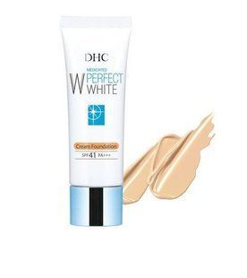 DHC Medicated PW White Base SPF41+ PA+++ Освітлююча кремова тональна основа, 00 натуральна охра, 30 г DHC8809 фото